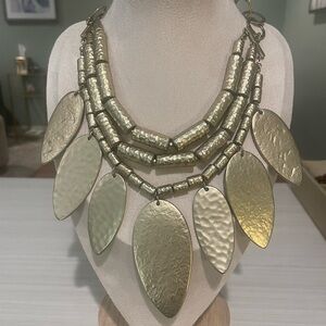 Chico's Gold Textured Necklace